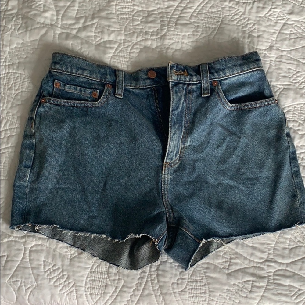 PINK high waist jean shorts